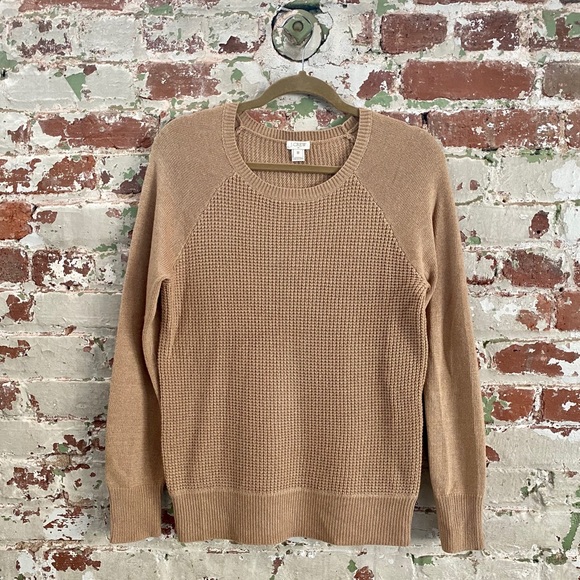 J. Crew Sweaters - J. Crew | Waffle Knit Camel Sweater